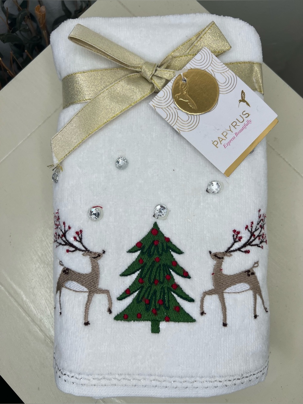 Brand New-Papyrus Christmas Reindeer Towels - Set of 2